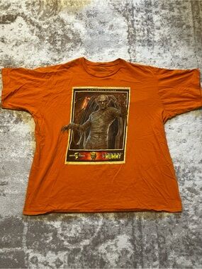 Universal Studios The Mummy Mens 2XL Graphic T-Shirt Orange Horror Movie